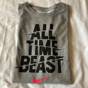 GREY NIKE DRI-FIT YOUTH L T-SHIRT